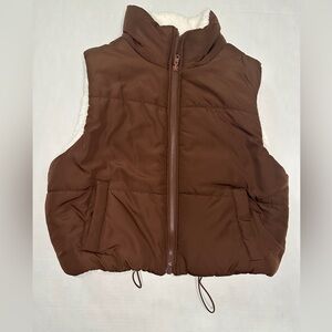 Forever 21 Brown Puffer Vest.  Size Small.